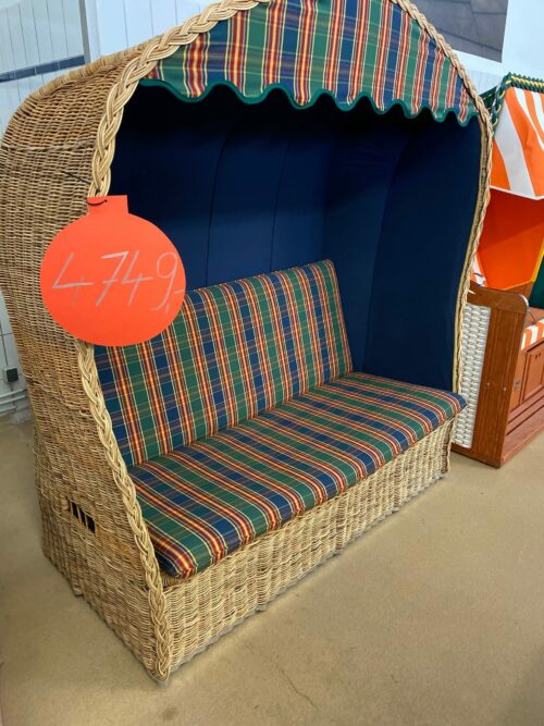 Retro Strandbank Naturgeflecht