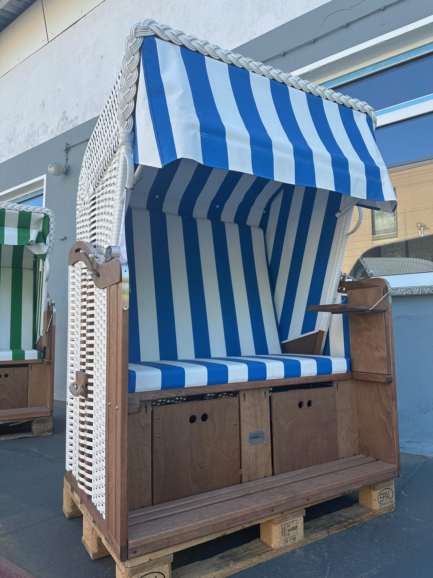 Der original Korbwerk Strandkorbklassiker Usedom, Zweisitzer › Korbwerk