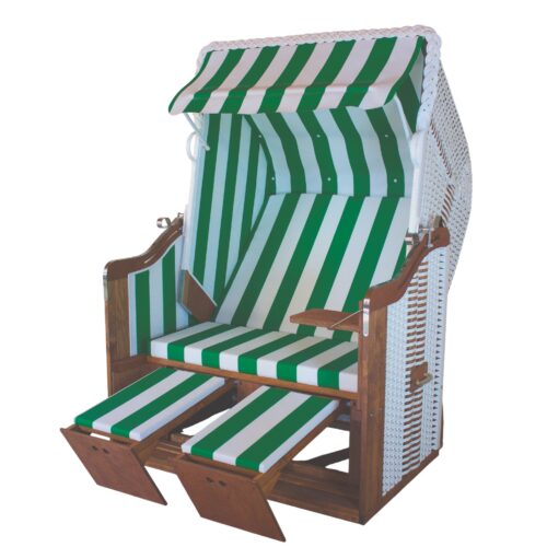 AB 250231 Strandkorb grün, weiß