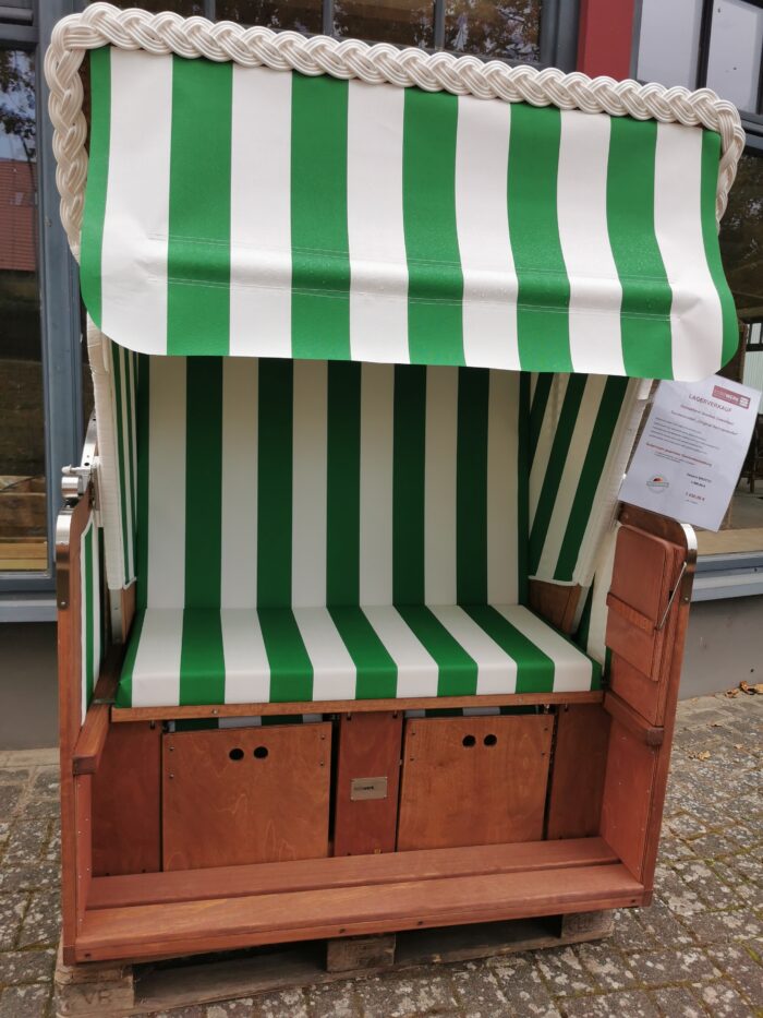 Lagerverkauf original Heringsdorfer grün/ weiß gestreift