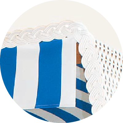 Haube am barrierefreien Strandkorb Haube am barrierefreien Strandkorb