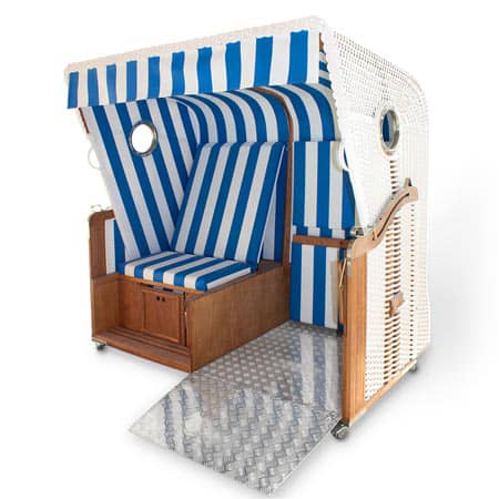 Barrierefreier Strandkorb von Korbwerk – Komfort für alle Der barrierefreie Strandkorb. Gewinnen Sie neue Gäste mit Korbwerk!