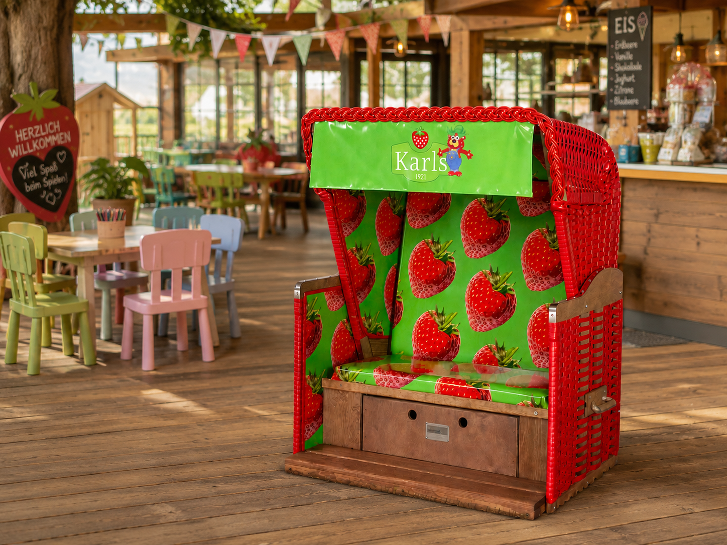Kinder Strandkorb Karl's Erdbeerhof Ostseeform – Bild 2