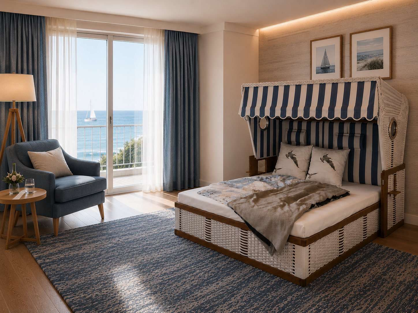 Strandkorb Bett – Bild 3