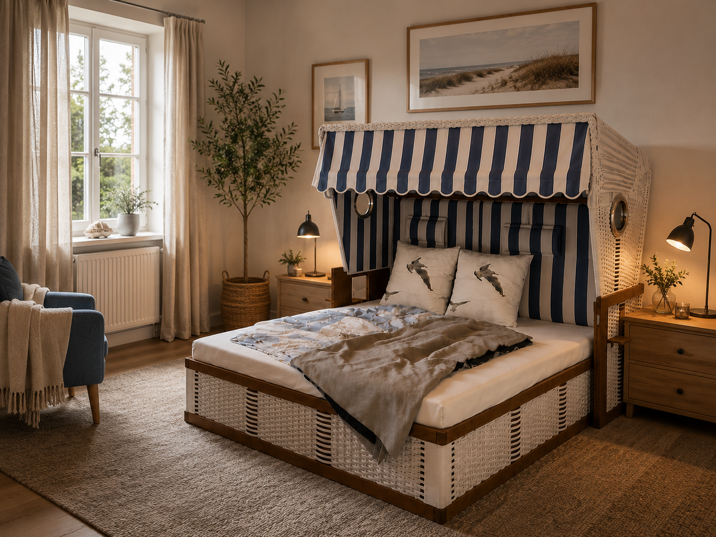 Strandkorb Bett – Bild 2