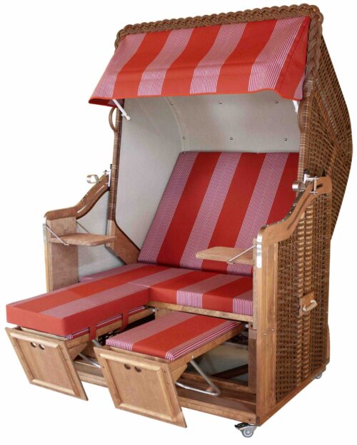 Strandkorb "Indian Summer" - Zweisitzer Ostseeform Halblieger